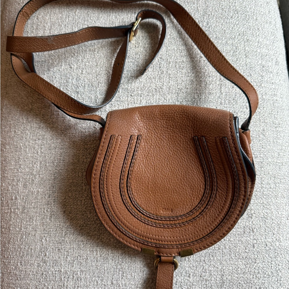 Chloe Mini Marcie Bag Small in Nut